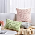 thumbnail image 4 of Unique Bargains 2 Pcs Farmhouse Plush Cushion Case Pillow Covers Pink 12" x 20", 4 of 6