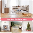 thumbnail image 2 of Pet Gate, Dog Playpen 6Panels 149" Pet Gate Extra Wide 30" Tall House Doorways Fireplace, White, 2 of 7