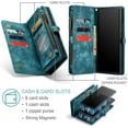 thumbnail image 3 of Phone Case for Samsung Galaxy Note 20 Ultra Glaxay Note20 Plus 5G Zipper Wallet Cover with Screen Protector and Flip Card Holder Cell Gaxaly Notes 20Ultra Note20+ U + 20+ Twenty Not S20 Blue, 3 of 13