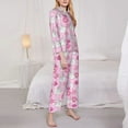 thumbnail image 3 of Pofeuu Sunflower Rabbit Print Womens Pajamas Set Long Sleeve Sleepwear Button Down Nightwear Soft Pj Lounge Sets Button Down Pajamas Women-X-Large, 3 of 7