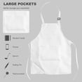 thumbnail image 5 of Kids Chef Apron and Hat Set with Pockets, Adjustable White Costume for 2-6 Years, 5 of 5