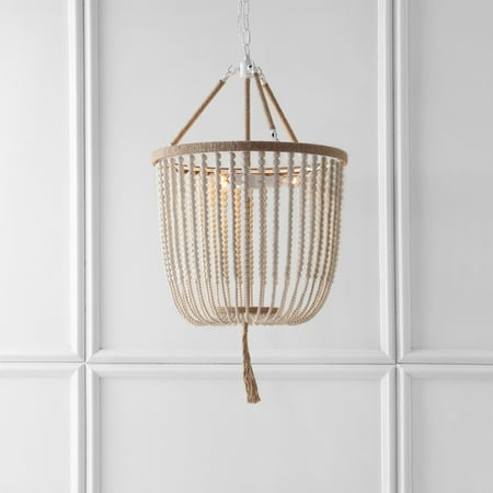 Safavieh Angie 3 Light 18 In. Dia. Beaded Pendant, Cream