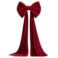 thumbnail image 6 of Neszzmir Burgundy Velvet Christmas Tree Topper Bow, 79 Inch Extra Large Bow for Christmas Tree Decorations, 6 of 6