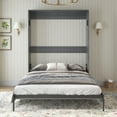 thumbnail image 6 of Mjkone Queen Foldable Murphy Wall Bed,Multipurpose Cabinet Murphy Bed with Space Saving Design for Apartment,Bedroom,Office,Dark Grey, 6 of 6