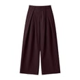 thumbnail image 7 of BRELIL Women's High Waisted Wide Leg Sweatpants Flowy Casual Loose Palazzo Pants Trousers Fall Winter Outfits Streetwear Workout, Wine L, 7 of 7