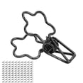 thumbnail image 1 of 100 Clips de Carpeta ANGGREK Forma de Flor Metal, 1 of 8