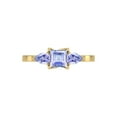 thumbnail image 2 of Pear and Princess Cut Natural Tanzanite Gemstone Ring in 14K Yellow Gold (Size: 4.5), 2 of 6