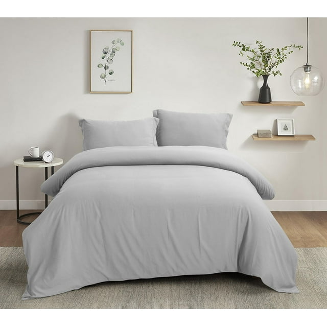 Ensemble de housse de couette unie ultradouce
