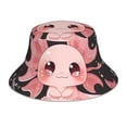 thumbnail image 1 of Balery Chibi Axolotl Sakura Fantasy Sombreros para el sol para hombre y mujer, sombrero de pescador con UPF 50+, 1 of 6