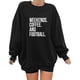 thumbnail image 1 of Gibobby Sudaderas para mujer oferta Sudadera de vellón de manga larga con cuello redondo para(Negro,CH), 1 of 4