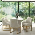 thumbnail image 3 of SEYNAR Modern Velvet Upholstered Accent Dining Chairs Set of 8, Kitchen Side Chair with Metal Frame for Living Room, 3 of 11