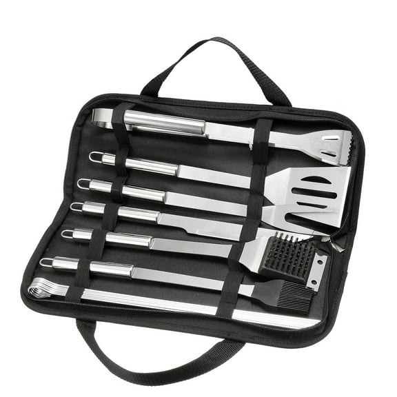 Uxcell 12 in 1 BBQ Grill Tool Set- Grilling Accessories with Carrying Case Stainless Steel 1pcs