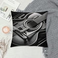 thumbnail image 2 of GOSMITH Retro Music Guitar Throw Pillow Cushion Cover Vintage Bass Music Musical Strings Instruments Decorative Pillow Cover Rectangle Home Sofa Decor Pillowcase White, 2 of 5