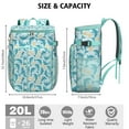 thumbnail image 3 of Dolphin & Shark Cooler Backpack - Cute Cartoon Insulated Lunch Backpack, 20L Leakproof Soft Cooler with Multiple Pockets for Camping, Travel & Outdoor, 3 of 6