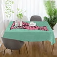 thumbnail image 3 of Yayeee Tablecloths 54" x 54" Rectangle Wrinkle Resistant Party Table Cover, Pink Cheetah, 3 of 8