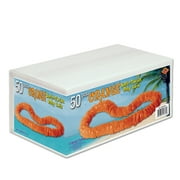 Club Pack of 50 Orange Soft-Twist Leis w/Labeled Carton 36"