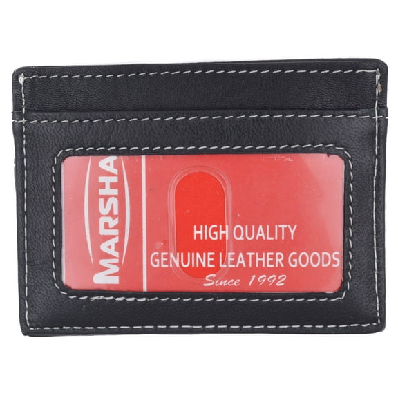 Slim and Sleek Genuine Leather Credit Card Holder with ID Window 270 CF