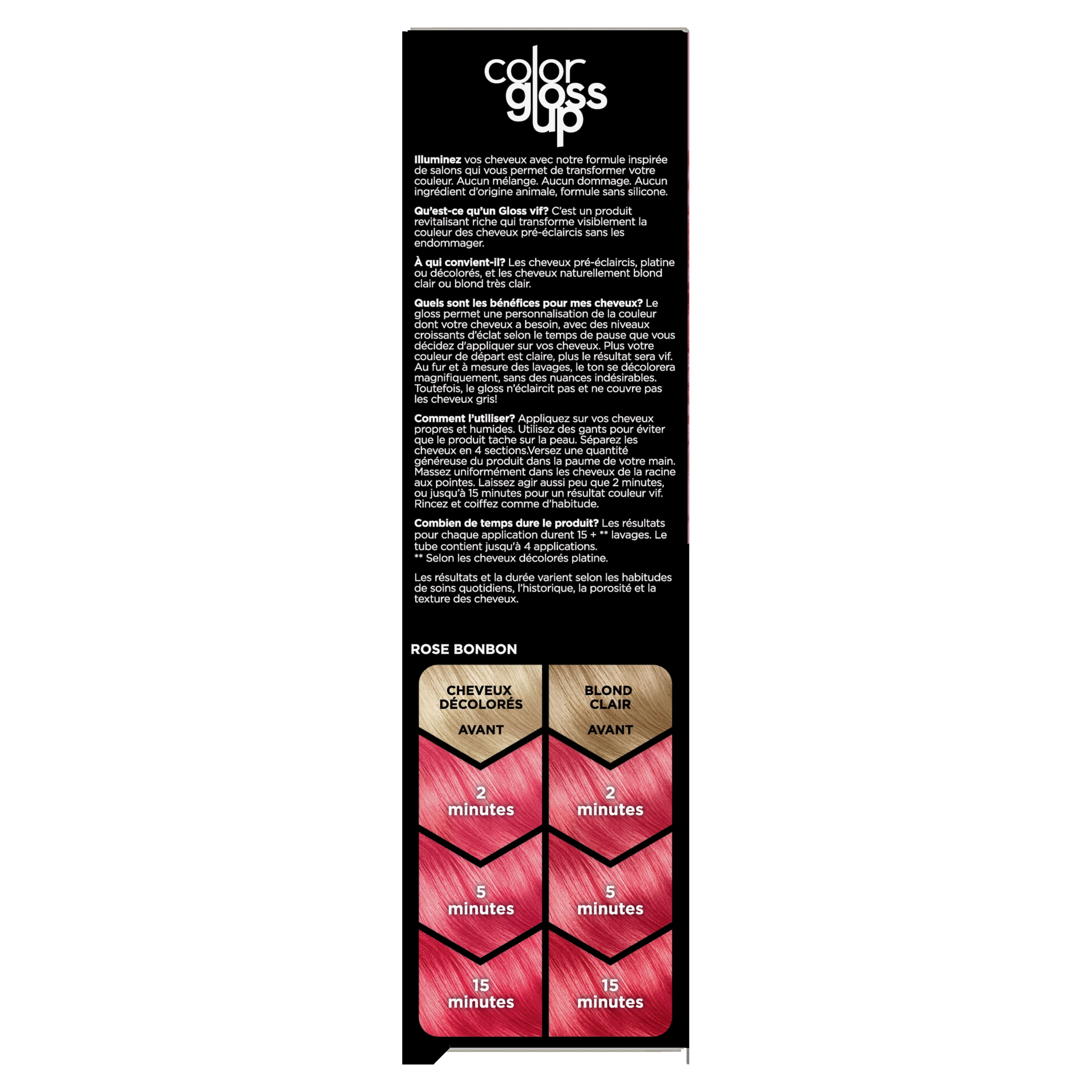 Clairol Color Gloss Up Semi Permanent Toning Color Hair Dye, Pretty in Hot Pink, 4.3 oz