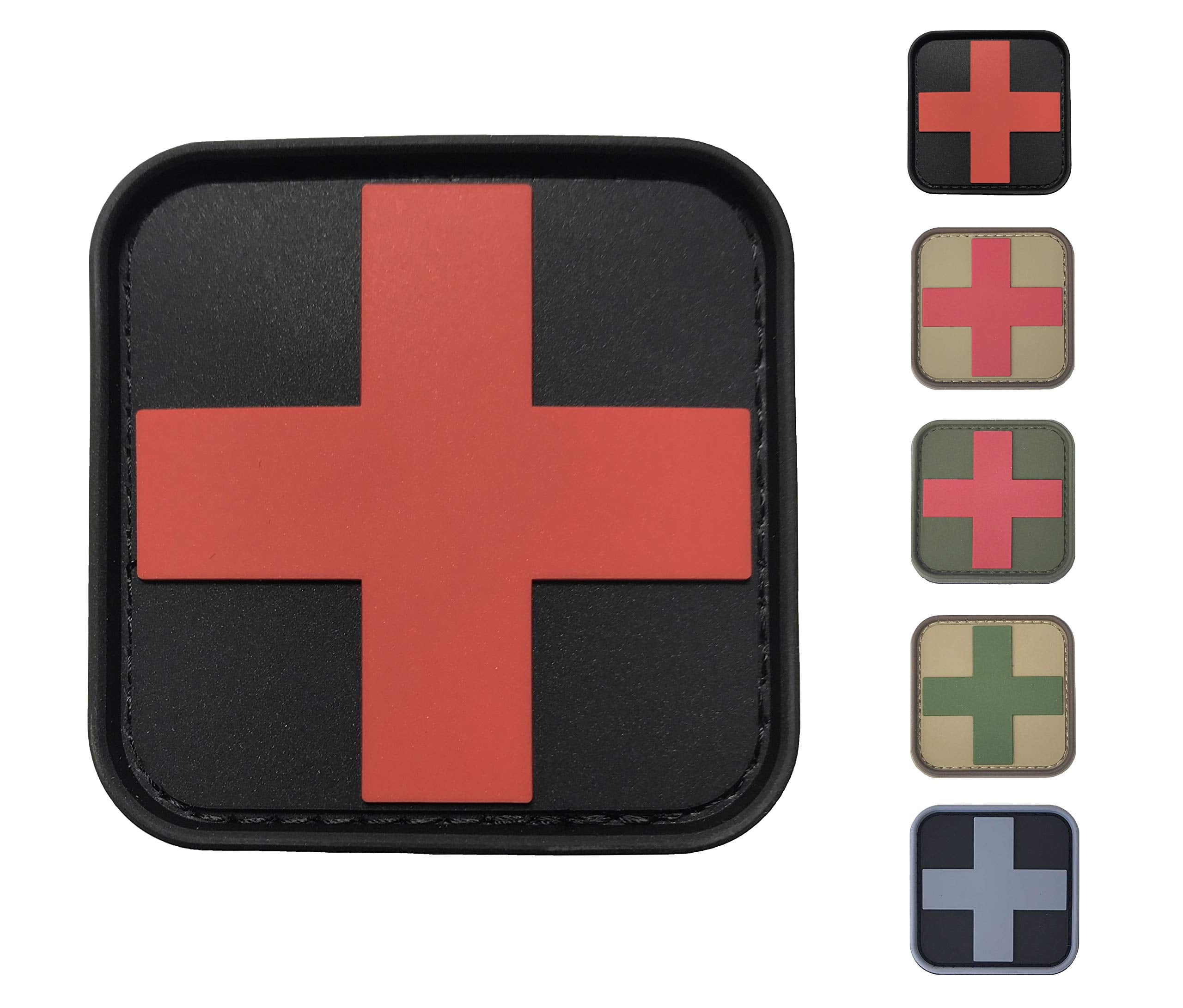 Medic Cross EDC Bag First Aid Iron on / With VELCRO® BRAND Hook Fastener  Patch 