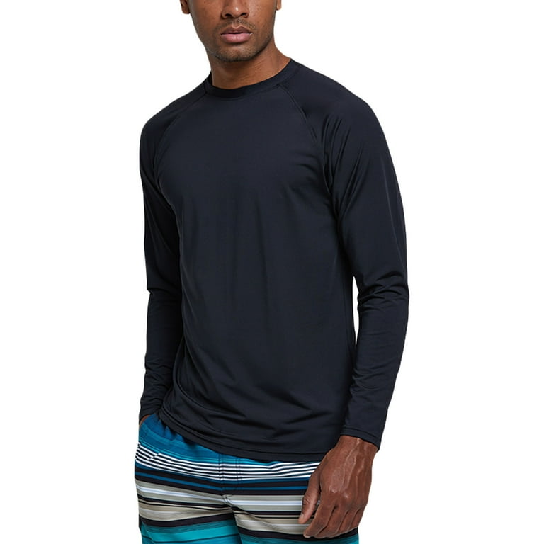 YuKaiChen Men s Long Sleeve Swim Shirts Rashguard UPF 50 UV Sun