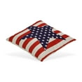 thumbnail image 5 of Contemporary Home Living 18" Red and Blue Contemporary Star and Striped Square Throw Pillow, 5 of 6