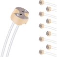 thumbnail image 1 of Portalámparas Mr16 Gu5.3, enchufes estándar de cerámica Mr16 con cable Heilwiy de 15 cm, Mr16-- Bolígrafo Bolígrafo Bolígrafo de papelería, 1 of 5