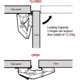 thumbnail image 2 of 90 Degree Cabinet Flap Hinges with Hydraulic Damper for Kitchen Caravan Motorhome Cabinet Doors Wardrobe Cabinet Door Folding Hinge 4 Pieces, 2 of 4