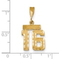 thumbnail image 2 of 14k Small Diamond-cut Number 16 Charm, 2 of 3