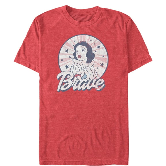 Men's Snow White and the Seven Dwarfs Fourth of July Brave Graphic Tee Red Heather Small