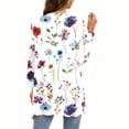 thumbnail image 4 of QATAINLAV Cardigans for Women, Summer Casual Comfortable Blouse Trendy Floral Print Shawl Half Sleeve Duster Top Going Out Streetwear Prime Today White XXL, 4 of 6