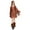 Brown, variant on Girls Dress Kids Halloween Retro Hippie Casual Outfit Fashion Party Dresses for Toddler