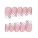 thumbnail image 1 of Feilisa Uñas postizas francesas Prensa corta en las uñas Uñas postizas cuadradas de cristal Uñas de graduación Puntas de uñas de cobertura completa 24 piezas (Francés1) Ormromra JQWJ515, 1 of 6