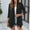 Black, variant on Lightweight Summer 3/4 Sleeve Cardigan for Women Trendy Casual Draped Tie Front Cardigans Fall Shrugs High Low Hem