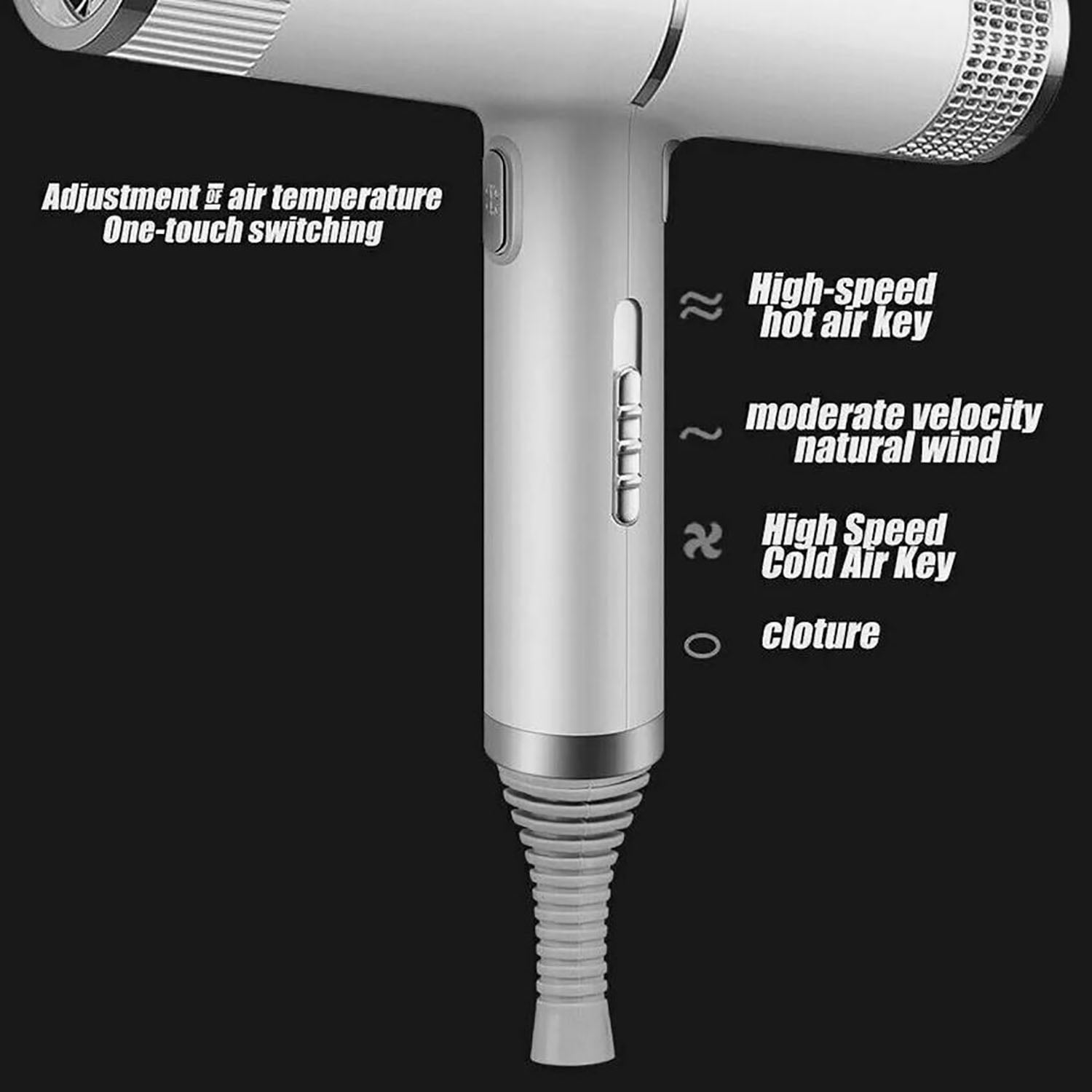 Professional 2500W Ionic Hair Dryer with Diffuser – High-Speed, Lightweight Blow Dryer for Women, Fast Drying, Anti-Frizz & Healthy Hair Care
