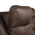 thumbnail image 6 of Bowery Hill Faux Leather Dual Power Reclining Console Loveseat in Mahogany, 6 of 12
