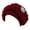 Red, variant on Beret Hats For Women Christmas Fashion Women Beading Braid Muslim Ruffle Cancer Wrap Cap Sleep Caps Satin Lined Hair Bonnets Winter Hats For Women