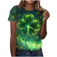 thumbnail image 2 of Rezuofi 2 Pcs Women's St Patrick's Day T-Shirt Lucky Irish Shamrock Paddy's Day Graphic Green Tees Tops, 2 of 4