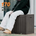 thumbnail image 4 of Gianna 31 Gallon Resin Deck Box, Waterproof UV Resistant Outdoor Storage Box for Garden, Garage，Indoor，Brown, 4 of 6