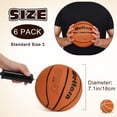 thumbnail image 3 of Paquete de 6 pelotas de baloncesto de goma Wettarn, tamaño 3, 56 cm con bomba, 3 of 7