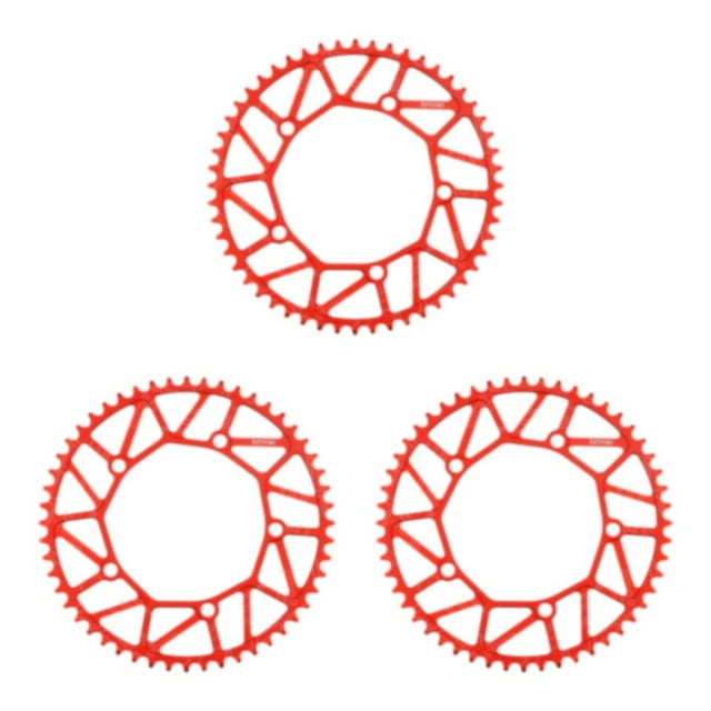 Youkk Alloy Crank set - Durable Precise Fit Smooth Operation - Guaranteed Compatibility Bicycles Crank 52T red 3Set