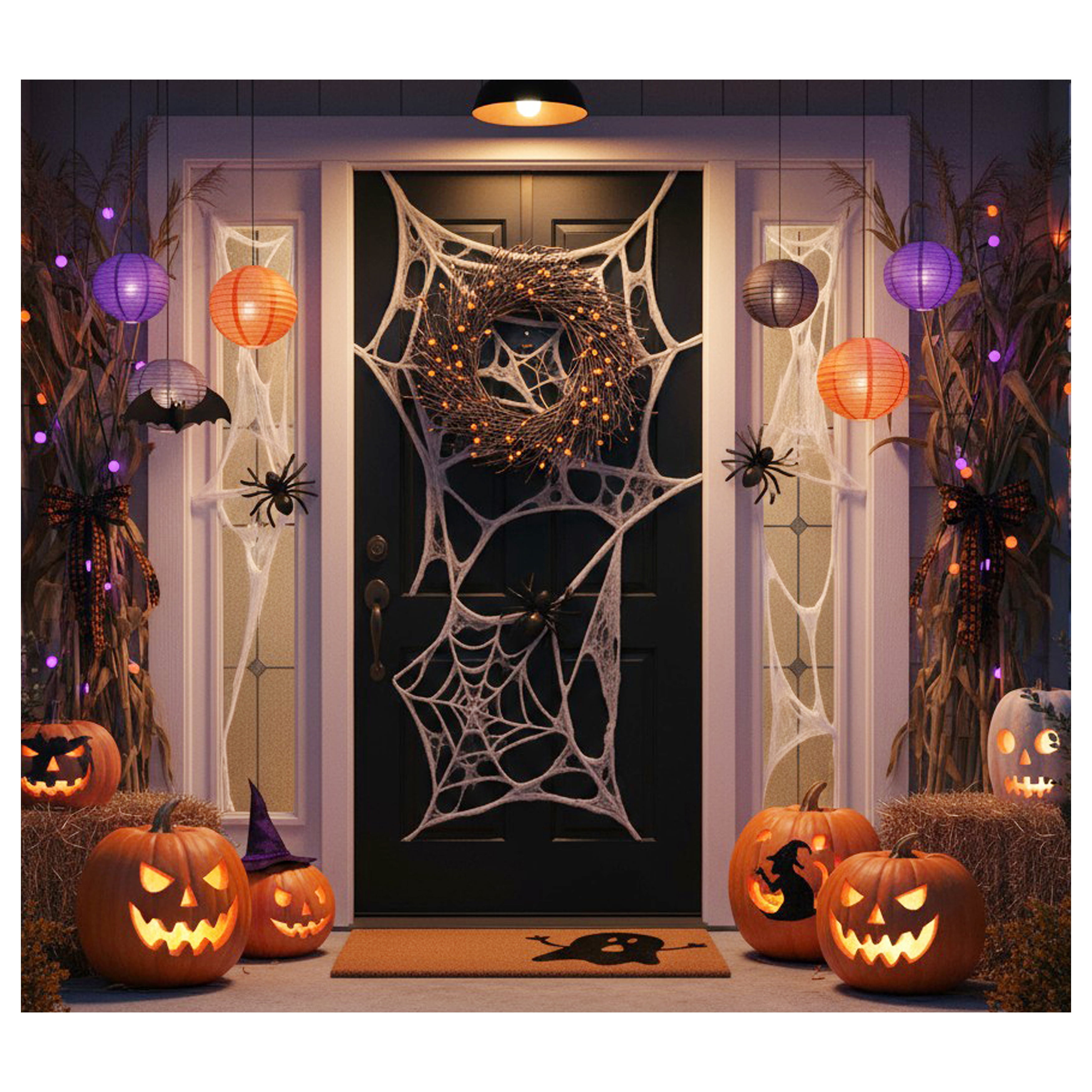 Calloway Mills Natural/Black Ghost Outdoor Doormat 17" x 29"