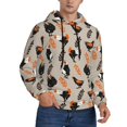 thumbnail image 2 of Sikiie Funny Chicken Men's Hoodie, Essentials Hoodie, Sweatshirt, Pullover Hooded Sweatshirt for Men-Small, 2 of 7