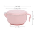 thumbnail image 1 of Bowl Infant Stainless Steel Utensil Eating Non-Slip Heat Preservation Bowl Tablewares With HandlePink, 1 of 8