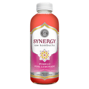 GT's Synergy Raw Kombucha Pomelo Pink Lemonade, 16 fl oz Bottle