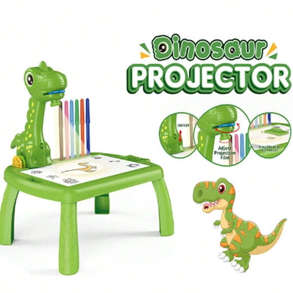 BotaniNest Drawing Projector Table For Boy Girl And Draw Projector Toy With Light Music Smart Projector Desk Erasable Doodle Drawing Board Projection Painting Machine For Kid Less Than 1ml