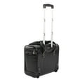 thumbnail image 3 of Kathy Van Zeeland Croco PVC Designer Underseat Luggage - 15 Inch Carry On Suitcase for Women- Lightweight Under Seat Bag with 2-Rolling Spinner Wheels (Black), 3 of 5
