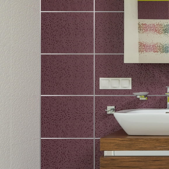 FONDOTIN 1Set of Tile Edge Trim After Tiling Bright Silver PVC for Walls Modern