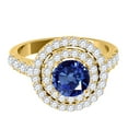 thumbnail image 3 of Mauli Jewels Rings for Women 1.9 Carat Diamond And Sapphire Ring prong 14k Yellow Gold, 3 of 6