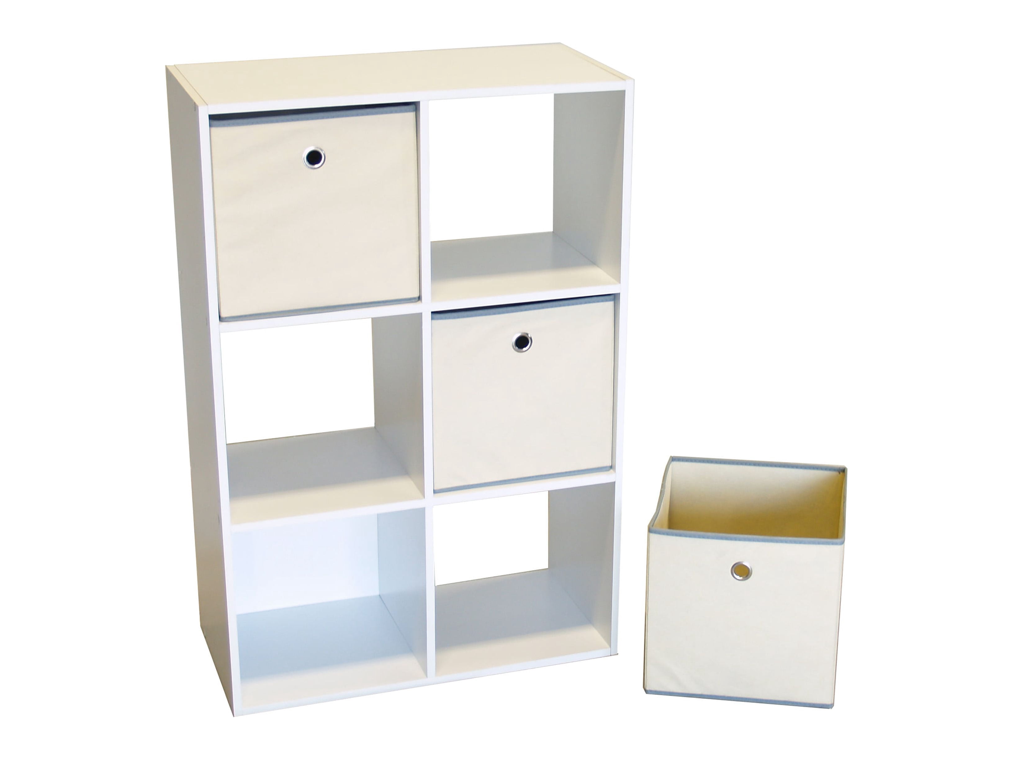Proman Products 6 Cube Bookcase, White