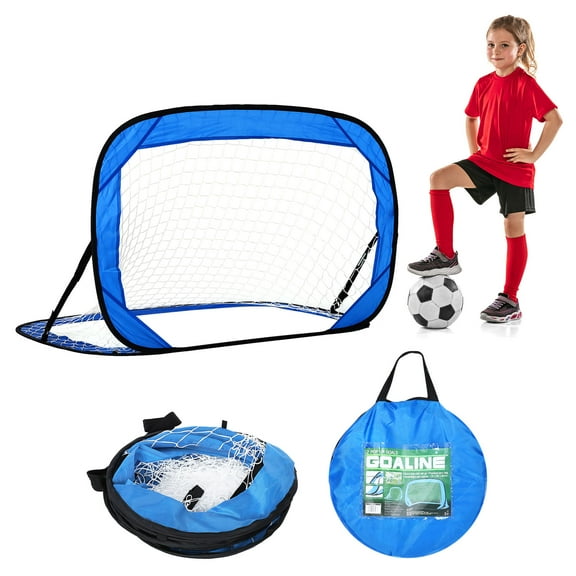 Uxcell 4x3ft Portable Soccer Goal Folding Indoor Outdoor Training Goal Net for Backyard, Blue
